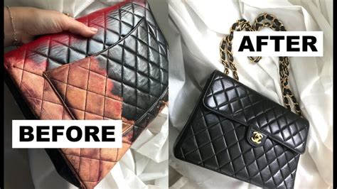 repuff up deflated chanel bag|Chanel leather bag repair.